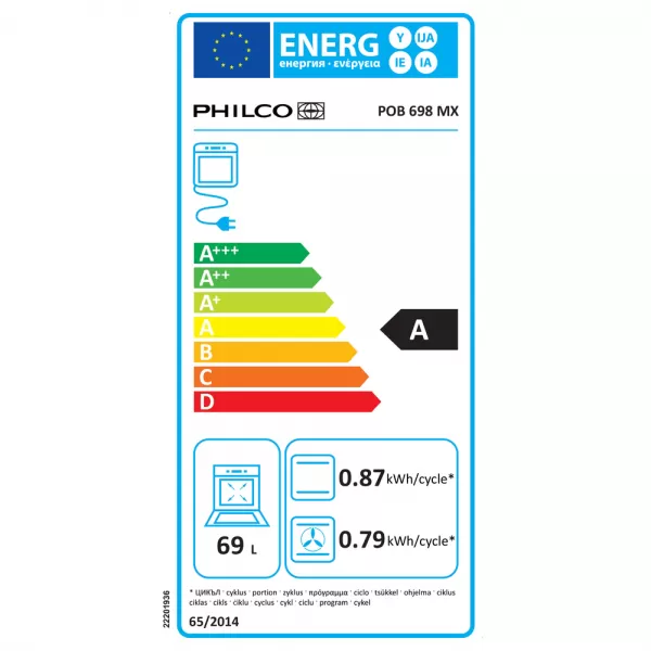 Vestavná trouba PHILCO POB 698 MX